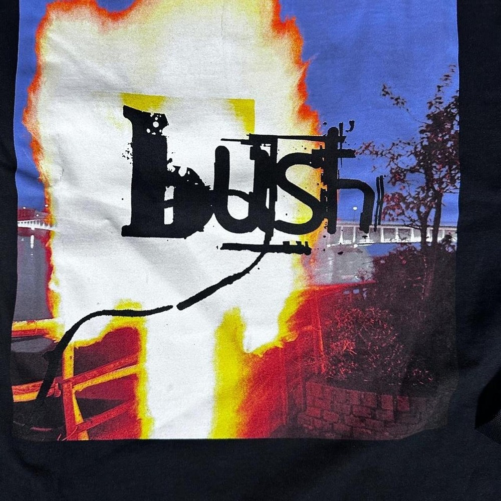 Giant Vintage Bush Band T-Shirt Mens Large Black Graphic Tee 90s Rock Revival